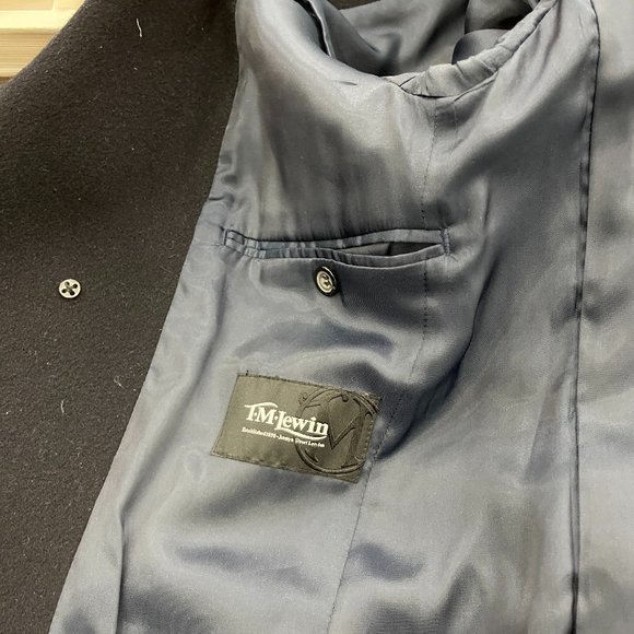 TM Lewin Chesterfield overcoat Navy size 36S - Picture 14 of 16
